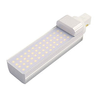 Aexit AC85-265V 9W Lighting fixtures and controls G24 6000K 52LED Horizontal 2P Connection Light Tube Milky White Cover