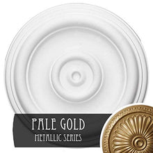 Load image into Gallery viewer, Ekena Millwork CM12TRPAS Traditional Ceiling Medallion, 12&quot;OD x 1&quot;P (Fits Canopies up to 2 3/4&quot;), Hand-Painted Pale Gold
