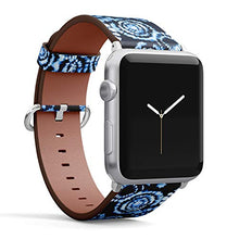 Load image into Gallery viewer, S-Type iWatch Leather Strap Printing Wristbands for Apple Watch 4/3/2/1 Sport Series (38mm) - Modern Batik tie dye Pattern
