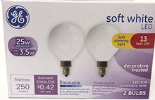 Load image into Gallery viewer, ge 32255 Decorative Frosted Soft White 25w Dimmable Pack 2

