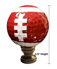 Load image into Gallery viewer, Football Lamp Finial, Brown with White Laces 2.25&quot;h
