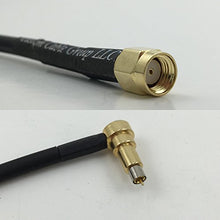 Load image into Gallery viewer, 12 inch RG188 RP-SMA Male to MS-156 Male Angle Pigtail Jumper RF coaxial Cable 50ohm Quick USA Shipping
