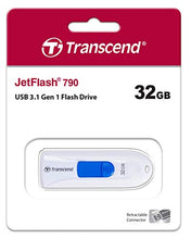 Load image into Gallery viewer, Transcend 32 Gb Jet Flash 790 Usb 3.1 Flash Drive (Ts32 Gjf790 W), White
