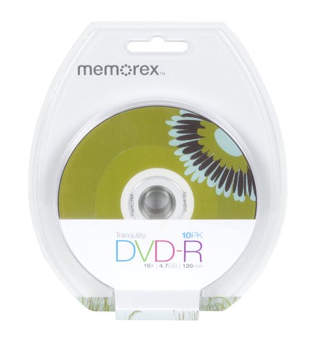 Memorex 4.7GB 16X DVD-R, 10 Pack Blister (32020033968)