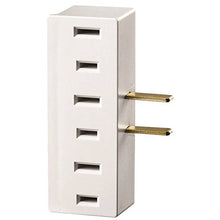 Load image into Gallery viewer, Leviton 65-W Triple Tap Non-Grounded Plug-In Outlet Adapter - White (Pkg of 4)

