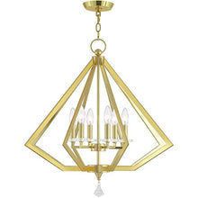 Load image into Gallery viewer, Livex Lighting 50666-02 Chandelier, Polished Brass
