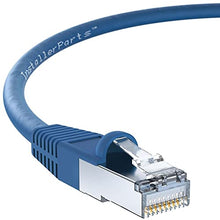 Load image into Gallery viewer, InstallerParts Ethernet Cable CAT5E Cable Shielded (FTP) Booted 1 FT - Blue - Professional Series - 1Gigabit/Sec Network/Internet Cable, 350MHZ

