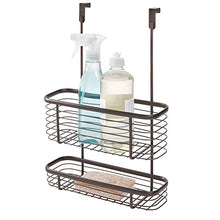 Load image into Gallery viewer, iDesign Axis Over the Cabinet 2-Tier Kitchen Storage Basket Organizer for Aluminum Foil, Sandwich Bags, Cleaning Supplies, Garbage Bags, Bath Supplies, 5.1&quot; x 11.1&quot; x 16.3&quot;, Bronze
