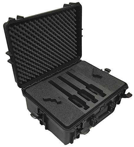 Professional Pistol Carrying Case with space for up to 5 pistols and 9 magazines  For Sport shooter, Police, Hunting, Security personell etc  Lockable  Water- and dustproof