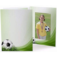 Soccer Field Cardboard Photo Folder for 5x7 Prints Our Price is for 50 Units - 5x7