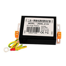 Load image into Gallery viewer, Aexit 2 in Transformer 1 DC 12V Signal Lighting Arrester Power Surge Protection Power Transformer Black LRSWL-2/12V
