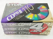 Load image into Gallery viewer, TDK Cding-ii 110 4 Pack Cassette Tapes High Bias
