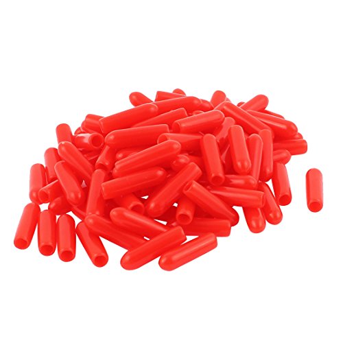 Aexit 100pcs 3mm Wiring & Connecting Inner Dia Vinyl End Cap Wire Cable Tube Heat-Shrink Tubing Cover Protector