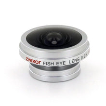 Load image into Gallery viewer, Zykkor Magnetic Lens (Silver) Fish Eye 0.2X Wide Angle 180 Degrees Professional High Def for Flip, Ultra Flip, Ultra Hd Flip, and Slide Hd Flip Video Cameras
