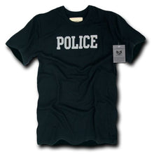 Load image into Gallery viewer, Rapiddominance Police Basic Felt Aplique Tee, Black, X-Large

