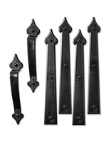 Creative Hardware 452-07 Handle/Hinge Decorative Accent Set Carriage House (6 Piece) Magnetic Garage Door Hardware