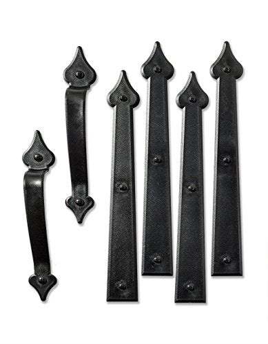 Creative Hardware 452-07 Handle/Hinge Decorative Accent Set Carriage House (6 Piece) Magnetic Garage Door Hardware