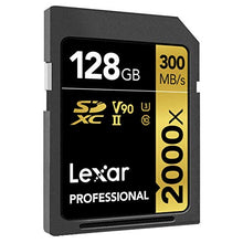 Load image into Gallery viewer, Lexar 128GB 2000X Professional SDXC RDR UII, LSD128CRBEU2000R (RDR UII)
