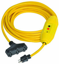 Load image into Gallery viewer, Tower Manufacturing 30338303-01 50&#39; Length, 15 amp In-Line GFCI And Triple Tap Cord Set With Auto Reset
