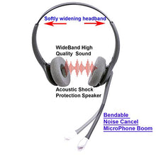 Load image into Gallery viewer, Phone Headset Compatible with Avaya IP 9640, 9640G, 9641, 9641G, 9650, 9650C, 9650G, 9670, Sound Emphasized Binaural Noise Cancel Mic Phone Headset for Tele Marketer
