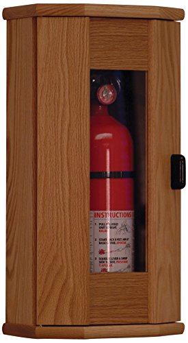 Wooden Mallet Fire Extinguisher Cabinet, 5-Pound, Light Oak/Acrylic