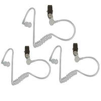 Lsgoodcare Replacement Acoustic Tube with Earbuds Compatible for Motorola Kenwood Icom Two Way Radio, Replacement Coil Audio Tube Ear Piece Clear, Pack of 3