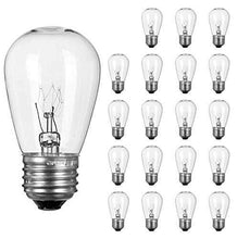 Load image into Gallery viewer, 26 Pack S14 Light Bulbs 11 Watt Warm Commercial Grade Replacement Incandescent Glass Bulbs with E26 Medium Base for Outdoor Patio Garden Vintage String Lights
