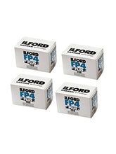 Load image into Gallery viewer, Four Pack of Ilford FP4 Plus 35mm Black &amp; White Negative Film 36 Exp
