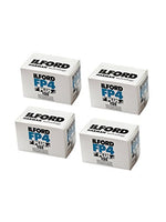 Four Pack of Ilford FP4 Plus 35mm Black & White Negative Film 36 Exp