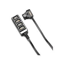 Load image into Gallery viewer, IndiPRO 4-Way D-Tap Splitter Cable Converter, 1 Male to 4 Female D-Tap Output, Unregulated
