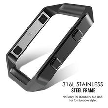 Load image into Gallery viewer, Fitbit Blaze Frame Black, AISPORTS Fitbit Blaze Accessory Frame Stainless Steel Metal Watch Frame Holder Shell Replacement Housing Protective Case Cover for Fitbit Blaze Smart Watch
