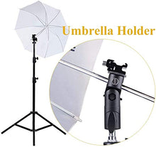 Load image into Gallery viewer, Camera Speedlite Mount Stand Flash Stand Bracket Umbrella Mount Holder Shoe Mount Compatible with Nikon Pentax Olympus Nissin Metz and Other Speedlite Flashes E Type-2 Pack
