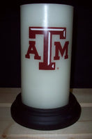 Texas A & M Flameless Pillar Candle