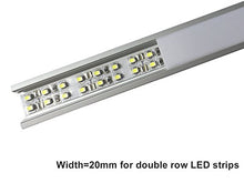 Load image into Gallery viewer, LightingWill 10-Pack 3.3ft/1M 10x30mm Silver U-Shape Internal Width 20mm LED Aluminum Channel System with Cover, End Caps and Mounting Clips Aluminum Profile for LED Strip Light Installations
