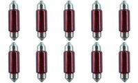 CEC Industries #3423R (Red) Bulbs, 12 V, 5 W, EC11-5 Base, T-4 shape (Box of 10)