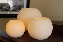 Load image into Gallery viewer, EcoGecko 87003 Wax Moon Sphere LED Flameless Candle with 5 Hour Timer
