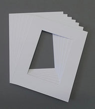 Load image into Gallery viewer, Pack of 10 11x14 Cream Picture Mats with White Core Bevel Cut for 8.5 X 11 Pictures
