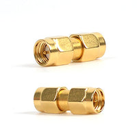 HYS RF Radio Coaxial Adapter Coax Connector Plug Adapter SAM Male to SMA Male Double J Adapter for Two Way Radio