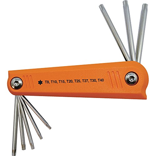 Dynamic Tools D043209 T8 to T40 Torx Folding Hex Key Set (8 Piece)