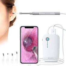Load image into Gallery viewer, Anykit Ear Wax Removal Tool, HD Otoscope Ear Cleaner for iPhone &amp; Android, Ultra Clear View Ear Camera with Ear Wax Remover, Ear Endoscope with LED Lights, Ear Cleaning Camera with Ear Spoon
