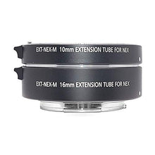 Load image into Gallery viewer, Venidice NEX-M Metal Auto Focus Macro Extension Tube Adapter Ring 10mm16mm for Sony Mirrorless FE/E-Mount NEX 3/3N/5R/A6000/A6300,A7 A7S/A7II,A7III
