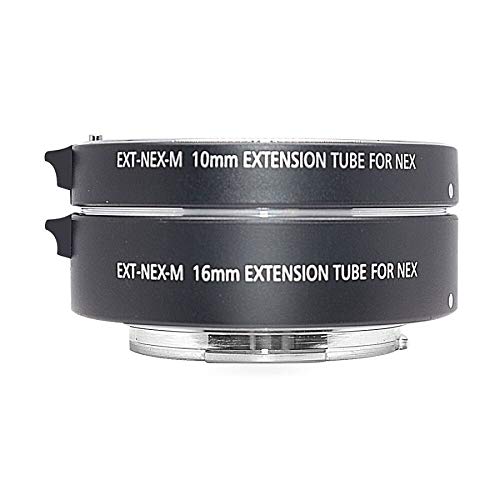 Venidice NEX-M Metal Auto Focus Macro Extension Tube Adapter Ring 10mm16mm for Sony Mirrorless FE/E-Mount NEX 3/3N/5R/A6000/A6300,A7 A7S/A7II,A7III