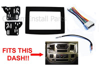 Black Radio Stereo Double Din Dash Install Kit w/Wiring Harness Compatible with Dodge Ram 2006-2010