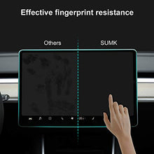 Load image into Gallery viewer, SUMK Model 3/Y Tempered Glass Screen Protector Model 3 Model Y 15&quot; Center Control Touchscreen Car Navigation Touch Screen Protector Tempered Glass 9H Anti-Scratch and Shock Resistant for Model 3 Scree
