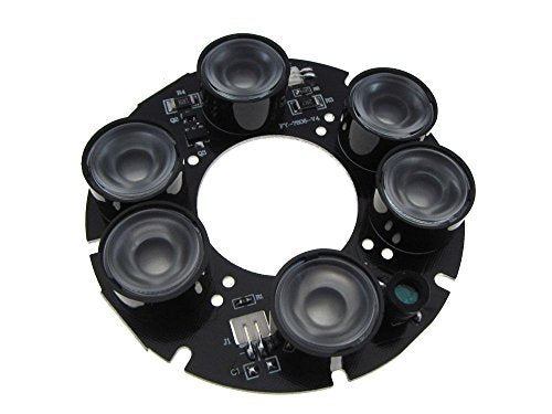 850nm IR Infrared 6LED Panel with Lens For night verison camera lighting 60d D13-13