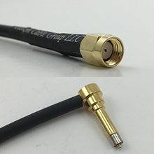 Load image into Gallery viewer, 12 inch RG188 RP-SMA MALE to MS156 Male Angle Long Pigtail Jumper RF coaxial cable 50ohm Quick USA Shipping
