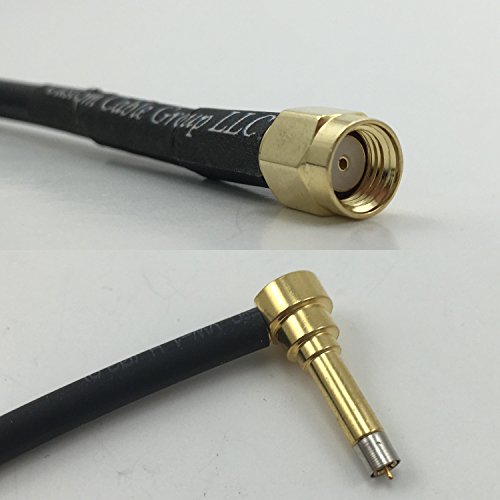 12 inch RG188 RP-SMA MALE to MS156 Male Angle Long Pigtail Jumper RF coaxial cable 50ohm Quick USA Shipping