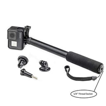 Load image into Gallery viewer, Digicharge Extendable Action Camera Selfie Stick Monopod, Compatible with GoPro Hero11 Hero10 Max Hero9 Hero8 Hero 11 Mini 10 9 8 Fusion Akaso Brave Apeman Fitfort Compact Camera Pole (1/4&quot; Thread)
