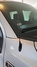 Load image into Gallery viewer, AntennaMastsRus - 7 Inch Black Short Antenna is Compatible with GMC Savana Van 4500 (2009-2018) - Spiral Wind Noise Cancellation - Spring Steel Construction
