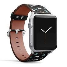 Load image into Gallery viewer, Compatible with Small Apple Watch 38mm, 40mm, 41mm (All Series) Leather Watch Wrist Band Strap Bracelet with Adapters (Polar White Bear Spruce)
